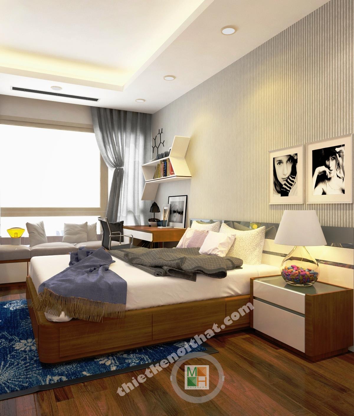 Thi công căn hộ hiện đại nhà anh Thắng tại Mandarin Garden Hòa Phát